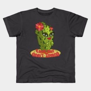 Funny Prickly Cactus Female Succulent Plant Kids T-Shirt